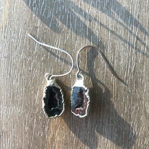 Black Unique Gemstone earrings from Colorado